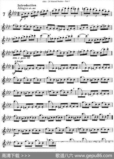 阿尔泰斯26首精选长笛练习曲（NO.7）|Altes（阿尔泰斯）