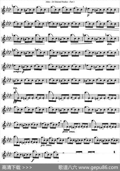 阿尔泰斯26首精选长笛练习曲（NO.7）|Altes（阿尔泰斯）