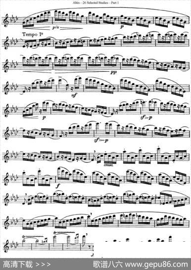 阿尔泰斯26首精选长笛练习曲（NO.8）|Altes（阿尔泰斯）