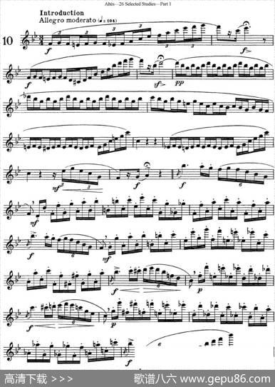 阿尔泰斯26首精选长笛练习曲（NO.10）|Altes（阿尔泰斯）