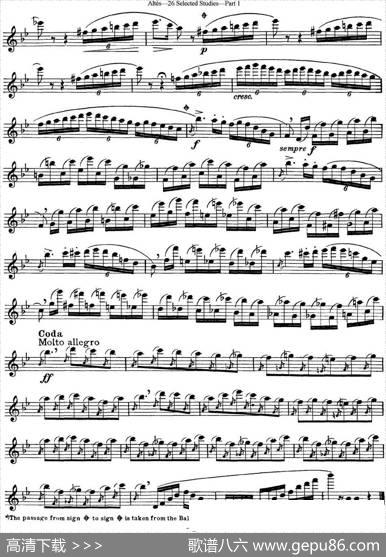 阿尔泰斯26首精选长笛练习曲（NO.10）|Altes（阿尔泰斯）