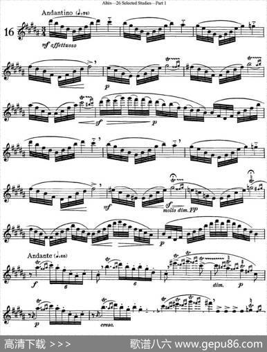 阿尔泰斯26首精选长笛练习曲（NO.16）|Altes（阿尔泰斯）