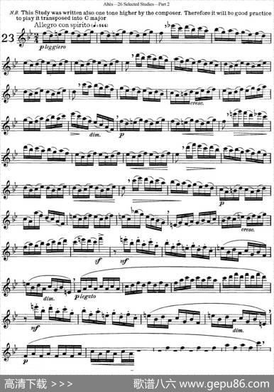 阿尔泰斯26首精选长笛练习曲（NO.23）|Altes（阿尔泰斯）