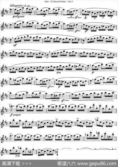 阿尔泰斯26首精选长笛练习曲（NO.23）|Altes（阿尔泰斯）