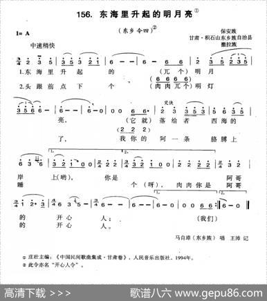 东海里升起的明月亮