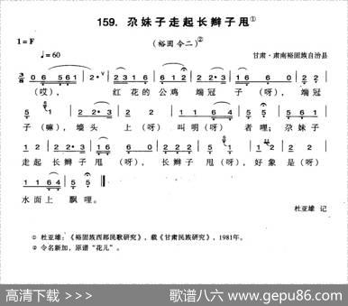 尕妹子走起长辫子甩