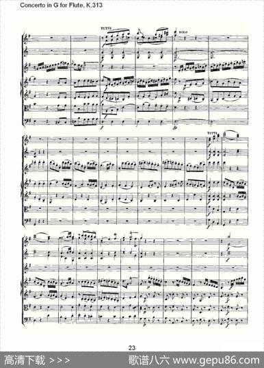 ConcertoinGforFlute,K.313（G调长笛协奏曲,K.313）