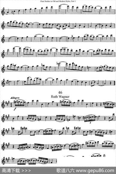 斯勒新老风格长笛练习重奏曲（第一部分）（NO.43-NO.46）|SiegfriedThieleS.(斯勒)