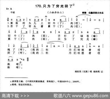 只为了穷光阴了