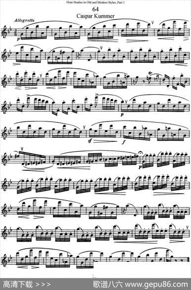 斯勒新老风格长笛练习重奏曲（第一部分）（NO.64）|SiegfriedThieleS.(斯勒)