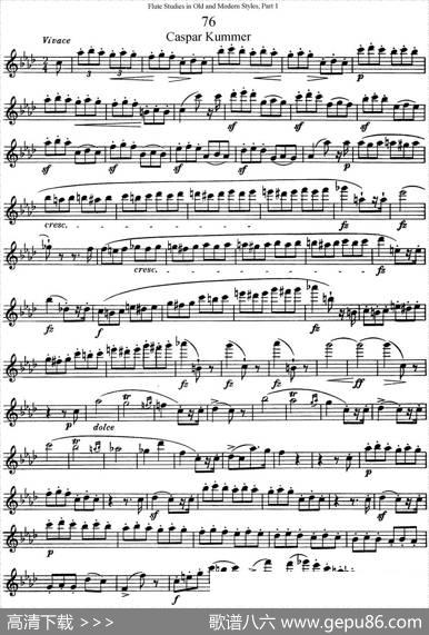斯勒新老风格长笛练习重奏曲（第一部分）（NO.76-NO.77）|SiegfriedThieleS.(斯勒)