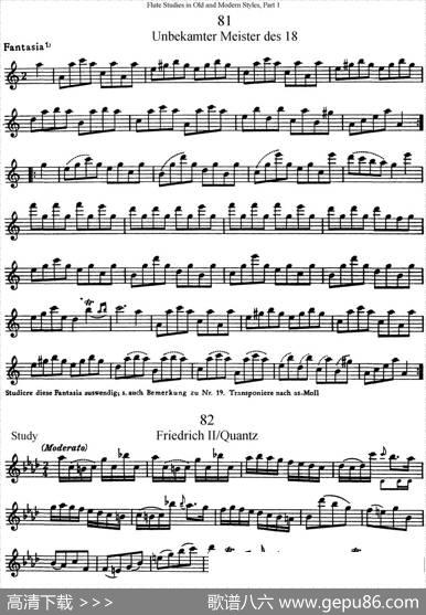 斯勒新老风格长笛练习重奏曲（第一部分）（NO.81-NO.82）|SiegfriedThieleS.(斯勒)