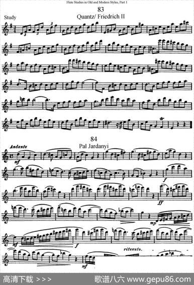 斯勒新老风格长笛练习重奏曲（第一部分）（NO.83-NO.84）|SiegfriedThieleS.(斯勒)