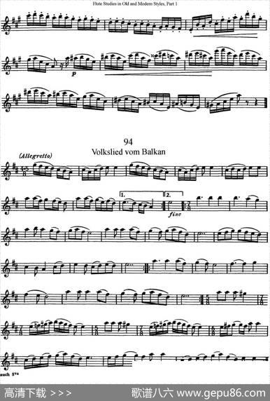 斯勒新老风格长笛练习重奏曲（第一部分）（NO.93-NO.94）|SiegfriedThieleS.(斯勒)