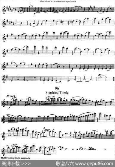 斯勒新老风格长笛练习重奏曲（第一部分）（NO.95-NO.96）|SiegfriedThieleS.(斯勒)