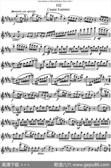斯勒新老风格长笛练习重奏曲（第一部分）（NO.102-NO.103）|SiegfriedThieleS.(斯勒)