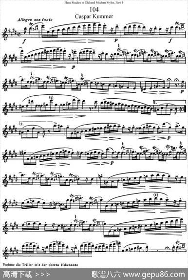 斯勒新老风格长笛练习重奏曲（第一部分）（NO.104-NO.105）|SiegfriedThieleS.(斯勒)