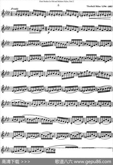 斯勒新老风格长笛练习重奏曲（第二部分）（NO.6）|SiegfriedThieleS.(斯勒)
