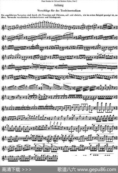 斯勒新老风格长笛练习重奏曲（第二部分）（NO.13）|SiegfriedThieleS.(斯勒)