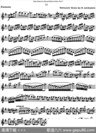 斯勒新老风格长笛练习重奏曲（第二部分）（NO.14-NO.15）|SiegfriedThieleS.(斯勒)