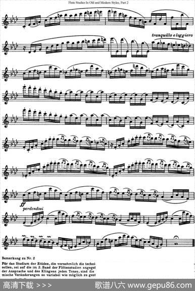 斯勒新老风格长笛练习重奏曲（第二部分）（NO.14-NO.15）|SiegfriedThieleS.(斯勒)