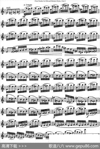 斯勒新老风格长笛练习重奏曲（第二部分）（NO.20）|SiegfriedThieleS.(斯勒)