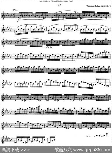 斯勒新老风格长笛练习重奏曲（第二部分）（NO.22）|SiegfriedThieleS.(斯勒)