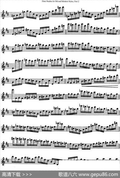 斯勒新老风格长笛练习重奏曲（第二部分）（NO.25）|SiegfriedThieleS.(斯勒)