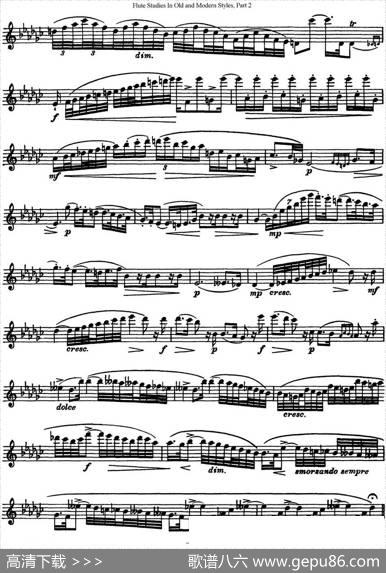 斯勒新老风格长笛练习重奏曲（第二部分）（NO.26）|SiegfriedThieleS.(斯勒)