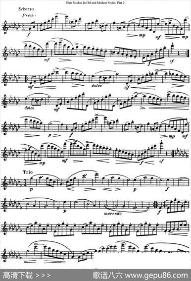 斯勒新老风格长笛练习重奏曲（第二部分）（NO.26）|SiegfriedThieleS.(斯勒)