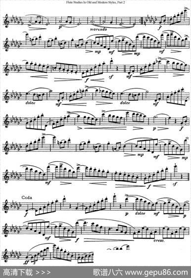 斯勒新老风格长笛练习重奏曲（第二部分）（NO.26）|SiegfriedThieleS.(斯勒)