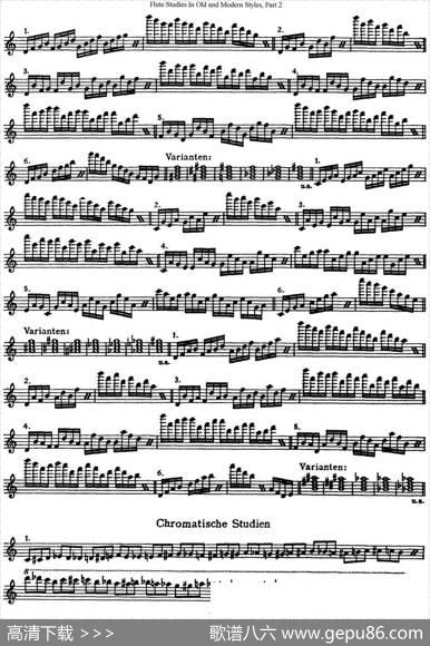 斯勒新老风格长笛练习重奏曲（第二部分）（NO.37）|SiegfriedThieleS.(斯勒)