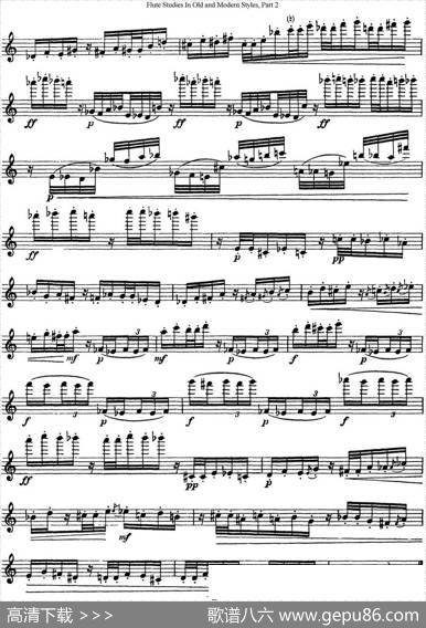 斯勒新老风格长笛练习重奏曲（第二部分）（NO.37）|SiegfriedThieleS.(斯勒)