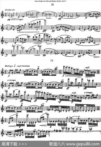 斯勒新老风格长笛练习重奏曲（第二部分）（NO.37）|SiegfriedThieleS.(斯勒)