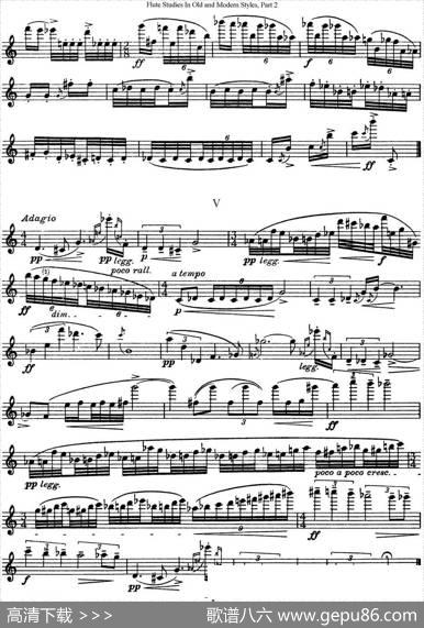 斯勒新老风格长笛练习重奏曲（第二部分）（NO.37）|SiegfriedThieleS.(斯勒)