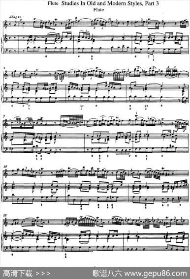 斯勒新老风格长笛练习重奏曲（第三部分）（NO.1-NO.2）|SiegfriedThieleS.(斯勒)