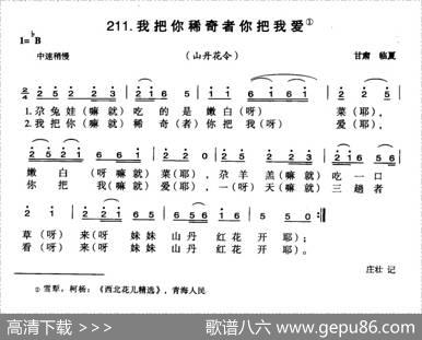 我把你稀奇者你把我爱