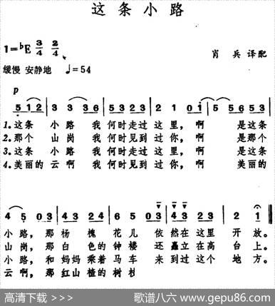 [日]这条小路|肖兵译配