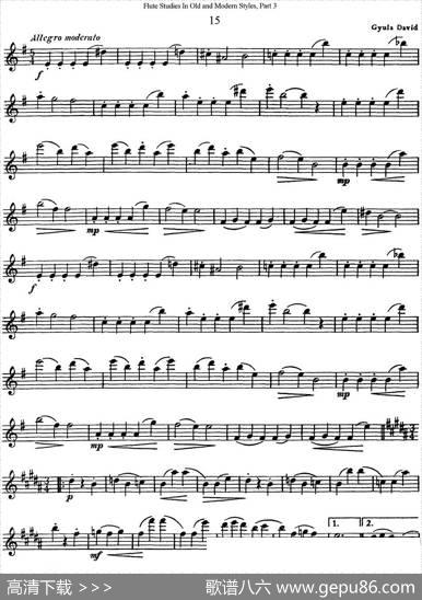 斯勒新老风格长笛练习重奏曲（第三部分）（NO.15-NO.16）|SiegfriedThieleS.(斯勒)