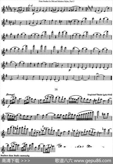 斯勒新老风格长笛练习重奏曲（第三部分）（NO.15-NO.16）|SiegfriedThieleS.(斯勒)
