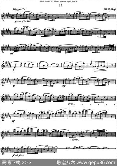 斯勒新老风格长笛练习重奏曲（第三部分）（NO.17-NO.19）|SiegfriedThieleS.(斯勒)