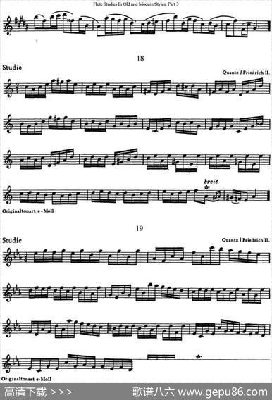 斯勒新老风格长笛练习重奏曲（第三部分）（NO.17-NO.19）|SiegfriedThieleS.(斯勒)