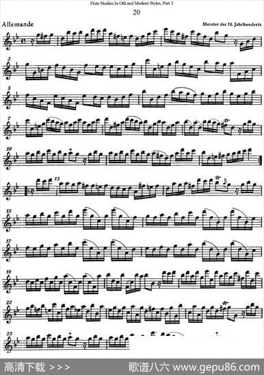 斯勒新老风格长笛练习重奏曲（第三部分）（NO.20-NO.21）|SiegfriedThieleS.(斯勒)