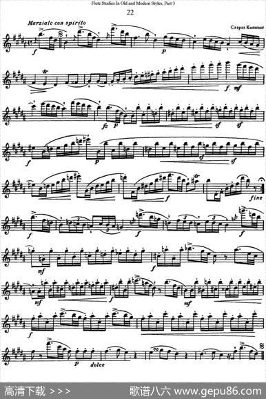 斯勒新老风格长笛练习重奏曲（第三部分）（NO.22-NO.23）|SiegfriedThieleS.(斯勒)