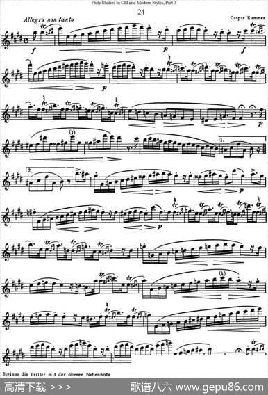 斯勒新老风格长笛练习重奏曲（第三部分）（NO.24-NO.25）|SiegfriedThieleS.(斯勒)