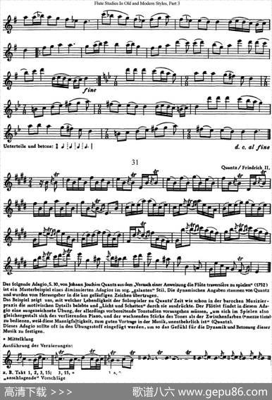 斯勒新老风格长笛练习重奏曲（第三部分）（NO.29-NO.31）|SiegfriedThieleS.(斯勒)