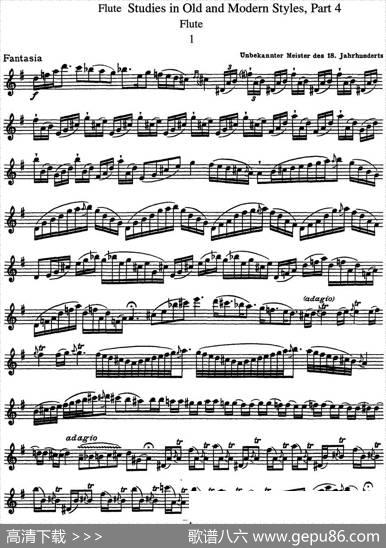 斯勒新老风格长笛练习重奏曲（第四部分）（NO.1-NO.2）|SiegfriedThieleS.(斯勒)