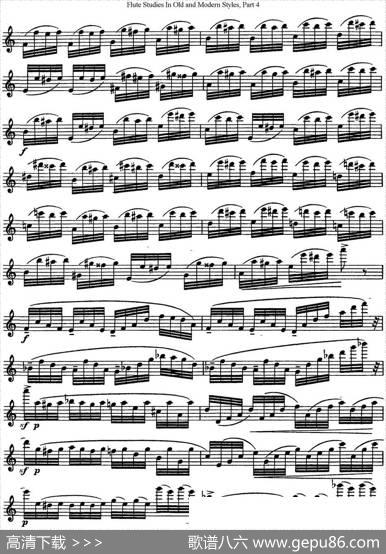 斯勒新老风格长笛练习重奏曲（第四部分）（NO.7）|SiegfriedThieleS.(斯勒)