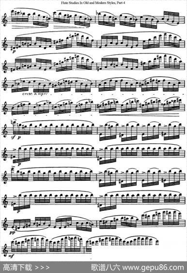 斯勒新老风格长笛练习重奏曲（第四部分）（NO.7）|SiegfriedThieleS.(斯勒)