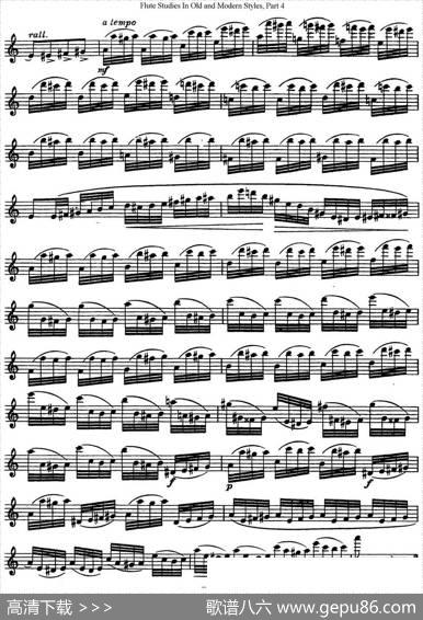 斯勒新老风格长笛练习重奏曲（第四部分）（NO.7）|SiegfriedThieleS.(斯勒)